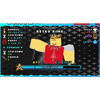 SHINY RETRO KING | NOOB TOWER DEFENSE