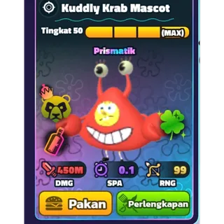 KUDDLY KRAB MASCOT 