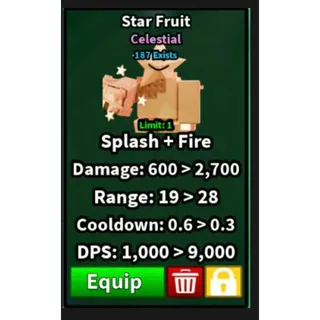 Celestial Star Fruit | Slop Tower Defense