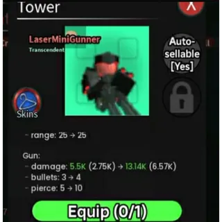 LASERMINIGUNNER TRANSCENDENT | BALL TOWER DEFENSE