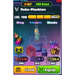 SW ROBO-PLANKTON 5STAR NC HDS SERIAL GOLD | SPONGEBOB TOWER DEFENSE 