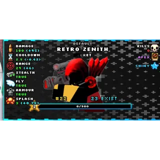 SHINY RETRO ZENITH SERIAL#22  (APEX) | NOOB TOWER DEFENSE