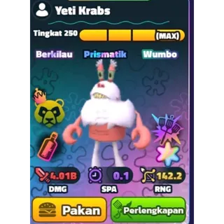 Superstar SW Yeti Krabs NC HDS  Rainbow Serial | SPONGEBOB TOWER DEFENSE