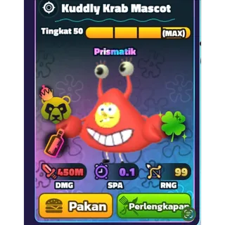 Kuddly Krab Mascot NC HDS