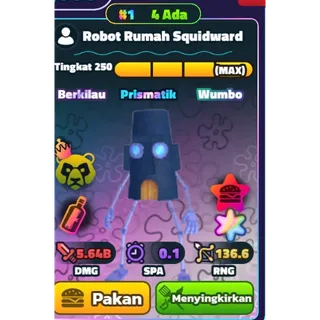 1# SUPERSTAR SW SQUIDWARD HOUSE ROBOT NC PP | SPONGEBOB TOWER DEFENSE 