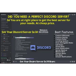 I will Make A Perfect Discord Server For You