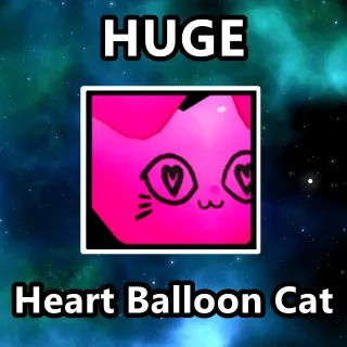 Huge Heart Balloon Cat