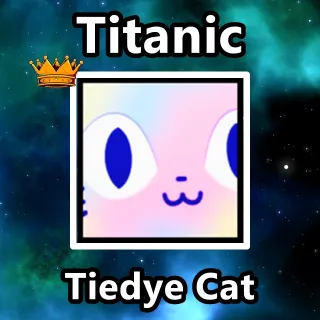 Titanic Tiedye Cat