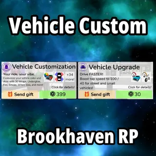 Vehicle Custom + Upgrade