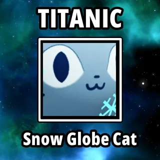 Titanic Snow Globe Cat