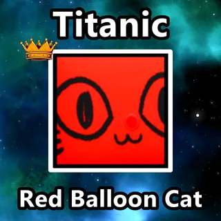 Titanic Red Balloon Cat