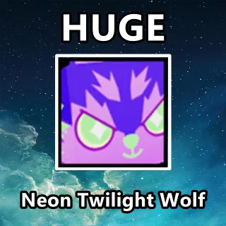 Huge Neon Twilight Wolf
