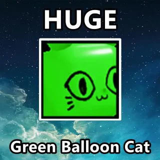 Huge Green Balloon Cat