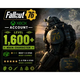 Fallout 76 Game Account Level 1,600