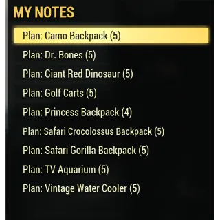 5 X Each Plan Bundle