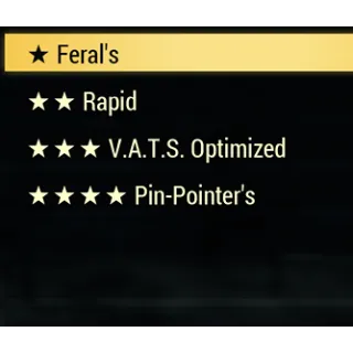 Feral, Rapid, V.A.T.S, Pin Pointer