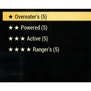 Overeater, Powered, Active & Ranger