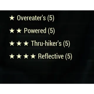 Overeater, Powered, Thru Hiker, Refl