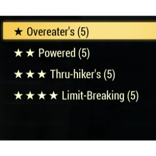 Overeater, Powered, Thru Hiker, Limi