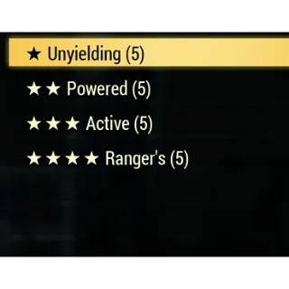 Unyielding, Powered, Active &Ranger
