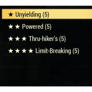 Unyielding, Powered, Thru-hiker, Lim
