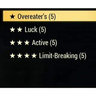 Overeater, Luck, Active, Limit Break
