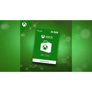 €25.00 EUR Xbox Gift Card