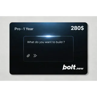 BOLT.NEW PRO (1 YEAR / ANNUAL) | $230 (Save $50) | No Branding + Custom Domain | INSTANT DELIVERY