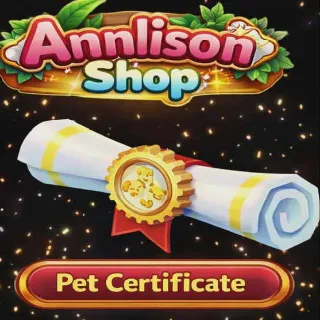 3x Pet Certificate