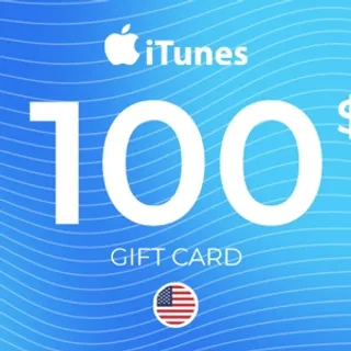 $100.00 USD Apple ITUNES GIFT CARD US  