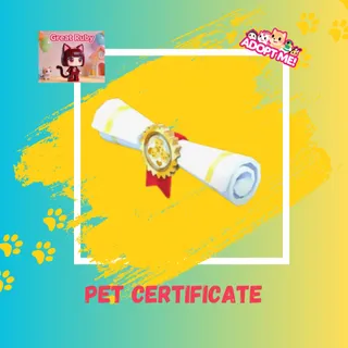 PET CERTIFICATE