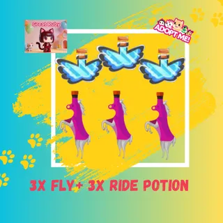 3X FLY & 3X RIDE POTION