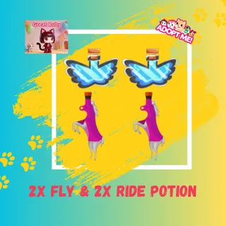 2X FLY & 2X RIDE POTION