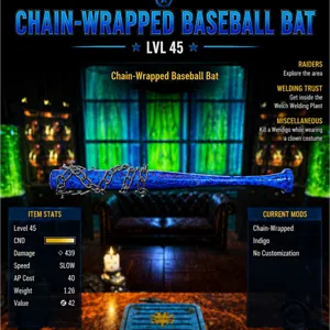 Blue baseball bat