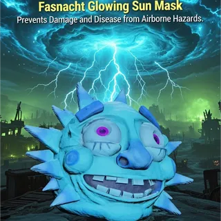 Glowing sun mask