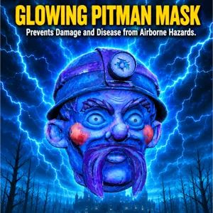Glowing pitman mask