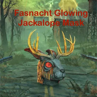 glowing jackalope mask
