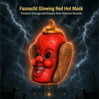 glowing red hot mask