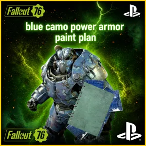 Blue camo armor paint