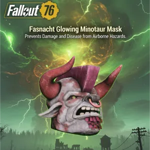 glowing minotaur mask