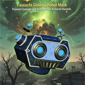 glowing robot mask
