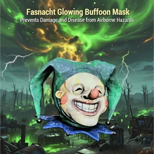 glowing buffoon mask