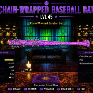 Pink baseball bat