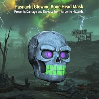Glowing bone head mask