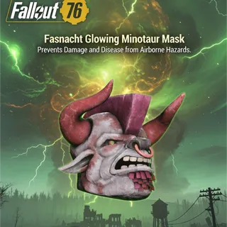 glowing minotaur mask