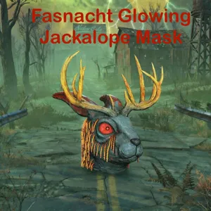 Glowing jackalope mask
