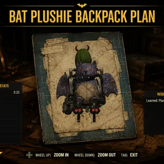 bat plushie backpack