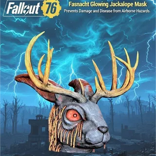 glowing jackalope mask