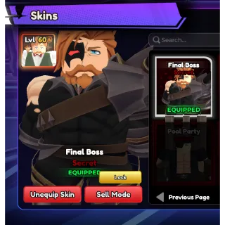 Final Boss Escanor Skin Anime Vanguards