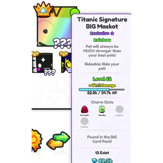 PS99 - Rainbow Titanic BIG Maskot